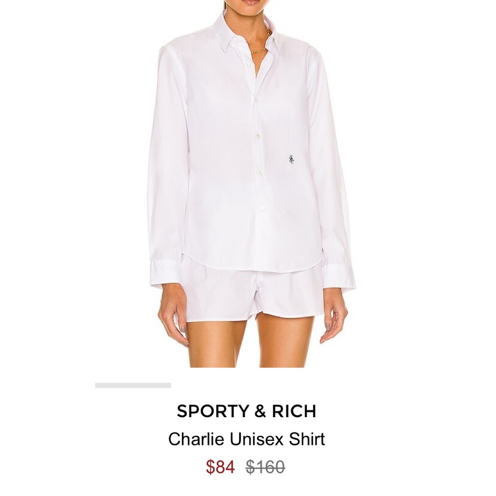 Sporty and Rich 🤑 button down 🏃 🏃‍♀️